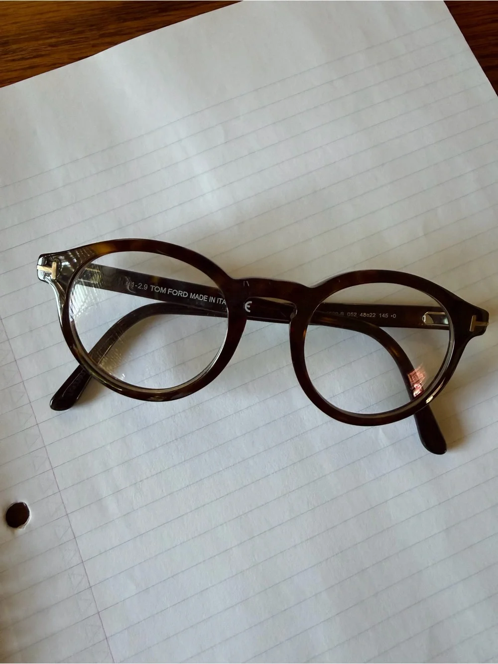 Tom Ford TF5529-B Round Tortoise shell Eye Glasses